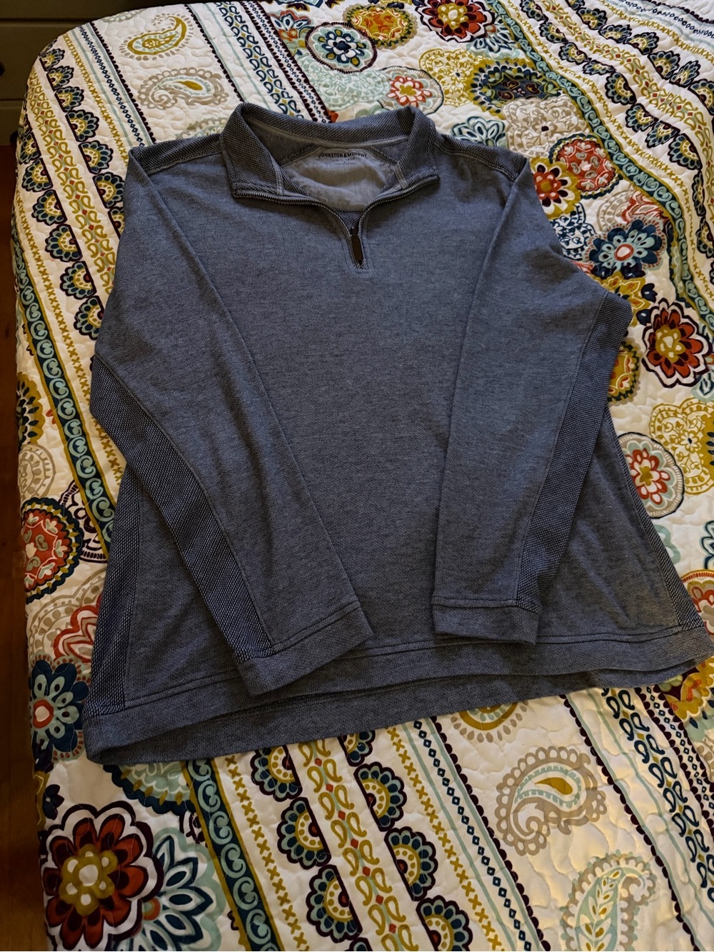 Men's Johnston & Murphy Quarter-Zip Pullover Sweater - Slate Blue